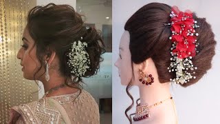 Easy French Bun Hairstyle For Saree Look | Wedding Hairstyle