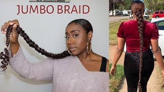 Long Braided Ponytail On Natural Curly Hair