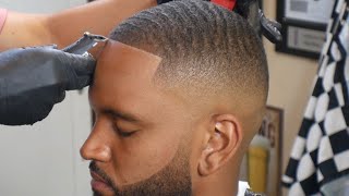 Elite Mid Fade With Waves Haircut Tutorial