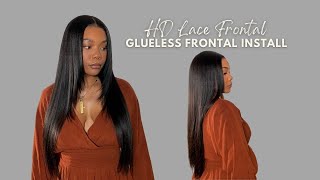 Glueless Hd Lace Frontal Wig Install For Beginners Ft Wowafrican