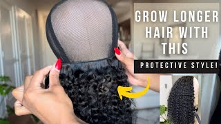 Make A U-Part Wig With Me + Grow Longer Natural Hair