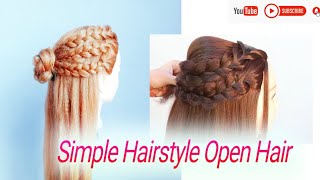 Simple Hairstyle Open Hair|School Girl Hairstyle|Trishas Creation