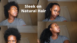 How To Sleek Back Low Ponytail With Marley Hair | 4A/4B/4C