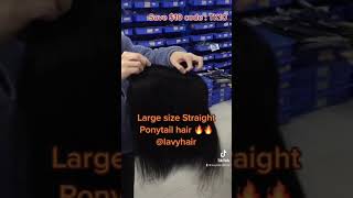 Large Size Big Ponytail Wrap Around Clip-In Human Virgin Hair Straight Ft.Lavyhair
