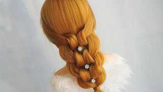 Simple Braid Hairstyle For Wedding - Cute And Easy Hairstyle For Long Hair