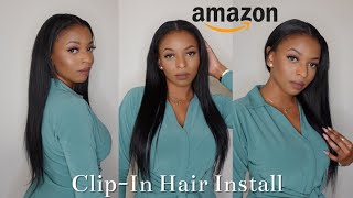 Amazon Clip-In Hair Install | "Perfect" Silk Press