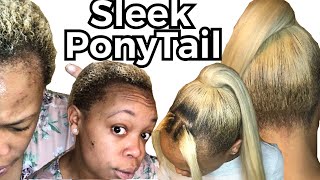 Sleek Ponytail On Twa 4C Hair | No Edge Control Method