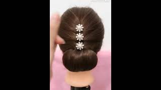 Easy Bridal Chic Low Bun| Hair Style|Trending Hair Style|Easy Hair Style Tutorial#Fashion#Viral