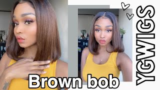 Effortless Short Brown Ombre Wig | Ygwigs