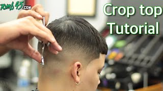 Crop Top Haircut With Ghost Line! Barber Tutorial