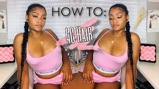 How To: Braided Ponytail On 4C Hair!! Feat Keralove