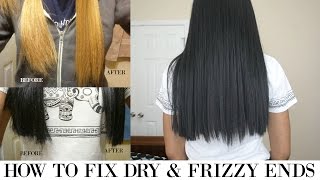 How To Fix Dry & Frizzy Ends On Synthetic Hair/Wigs |  Motown Tress Lxp-Lion Wig