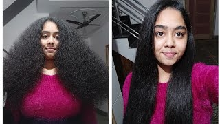 Straightening Intense Curly Indian Hair, Curly To Straight, Vega Professional Flat Hair Straightener