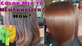 How To Mix Color In Rebond Neutralizer? // Rebond With Color