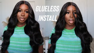 Realistic Ventilated Glueless  Closure Wig Install Ft. Unice Hair