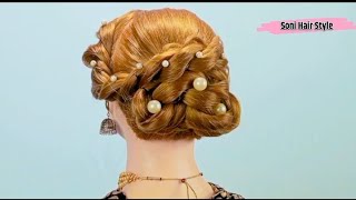 Beautiful And Easy Hairstyle For Wedding | Party Hairstyles