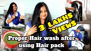 Proper Hair Wash After Using Hair Pack / Get Silky And Shiny Hair At Home /Jegathees Meena / Tamil