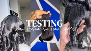 Testing Raw Vietnamese Hair Vendor