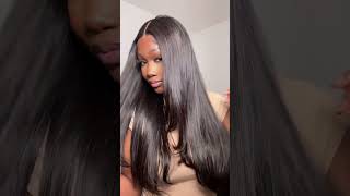 Natural Color Straight Wig Installation Tutorial.