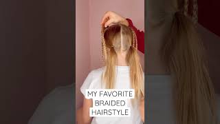 My Favorite Braided Hairstyle | Audrey And Victoria #Shorts28 #Hairstyle #Hairtutorial