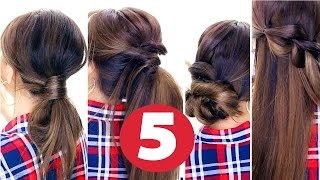 5 Easy Lazy Hairstyles |  Everyday Cute Hairstyles