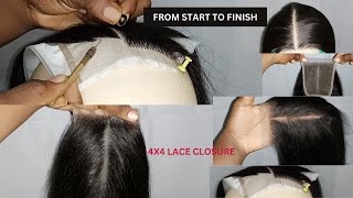 Diy | How To Ventilate A 4*4 Lace Closure | From Start To Finish | Beginners Friendly