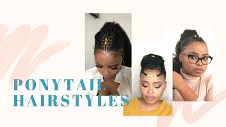 Ponytail Hairstyles For Short 4C Hair| Marley Hair