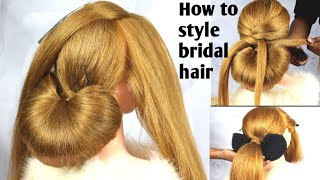 How To Style Bridal Hairstyles Tutorials Low Bun Chignon. Wedding Updo