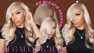 Best Blonde Hair For Spring   Platinum Highlight Wig Install | Megalook Hair