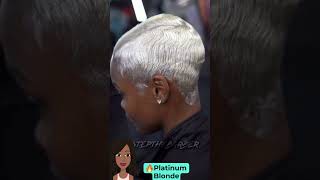 Her Platinum Blonde Faded Pixie Cut Is Gorgeous!