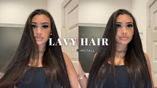 Watch Me Install Clip Ins! | Ft. Lavy Hair