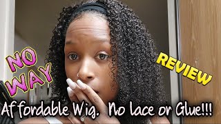 Kinky Curly Headband Wig| Glueless Affordable Wig |Wig Install Under $100