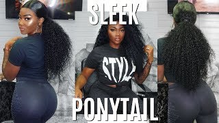 Come To The Salon With Me! Slicked Back Curly Ponytail Tutorial | Beautyforeverhair