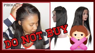 Cheap Full Lace Wig | Aliexpress Prosa Hair Review!!!! Brazilian Body Wave 130% Density