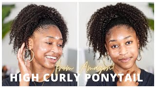Curly Drawstring Ponytail From Amazon!