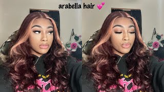 13X4 Money Piece Highlight Body Wave Wig 24 Inch Ft. Arabella Hair