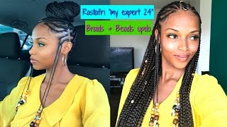 Braids & Beads Updo With "My Expert 24" Rastafri Kanekalon Hair