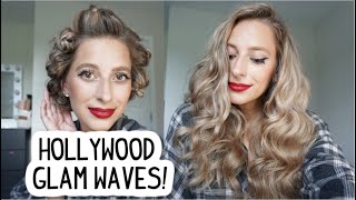 Attempting Vintage Hollywood Glam Waves Hair Tutorial! Short, Medium, And Long Hairstyles