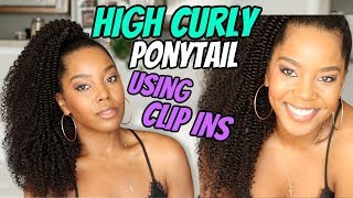 Easy High Ponytail Using Curly Clip Ins | Ft. Curlscurls | Melissa Denise