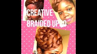 Creative Natural Hair Updo Using Kanekalon Synthetic Braiding Hair / For Any Occasion / Very Unique