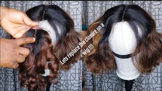 How To Change A Closure On A Wig /  Replace A Closure (Enl Beauty Super Double Drawn Hair)