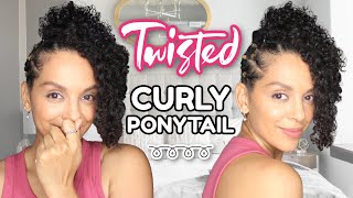 Twisted Curly Ponytail Tutorial On Fine, Curly Hair