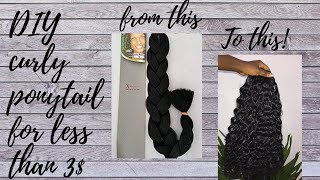 How To: Diy Curly Ponytail Less Than 3$ !