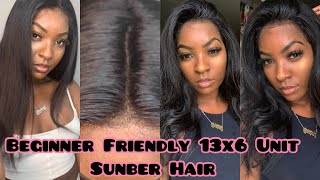 The Best Beginner Friendly Lace Wig | 16 Inch 13X6 Sunber Brazilian Straight Wig