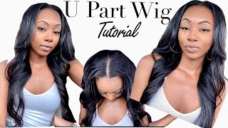 Middle Part Quickweave With Leave Out On Natural Hair Ft. Affordable Amazon Human Hair Bundles