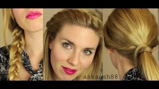 5 Easy, Quick Everyday Hairstyles For Long Hair & Medium Hair Giveaway