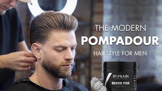 Modern Pompadour Mens Haircut