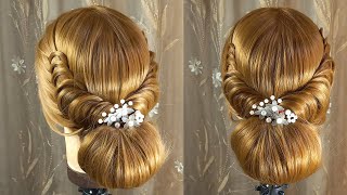 Easy Juda Hairstyle With Gajra | Hairstyle For Saree | Bun Hairstyle | Ladies Hair Style #Hairstyle