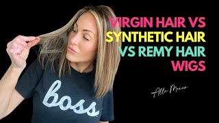 Important! Virgin Hair Wigs Vs Remy Hair Vs Synthetic | Stacked Hair | E10