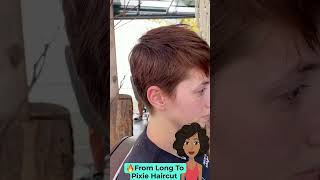 Watch Her Go From Long Hair To The This Short Pixie Haircut